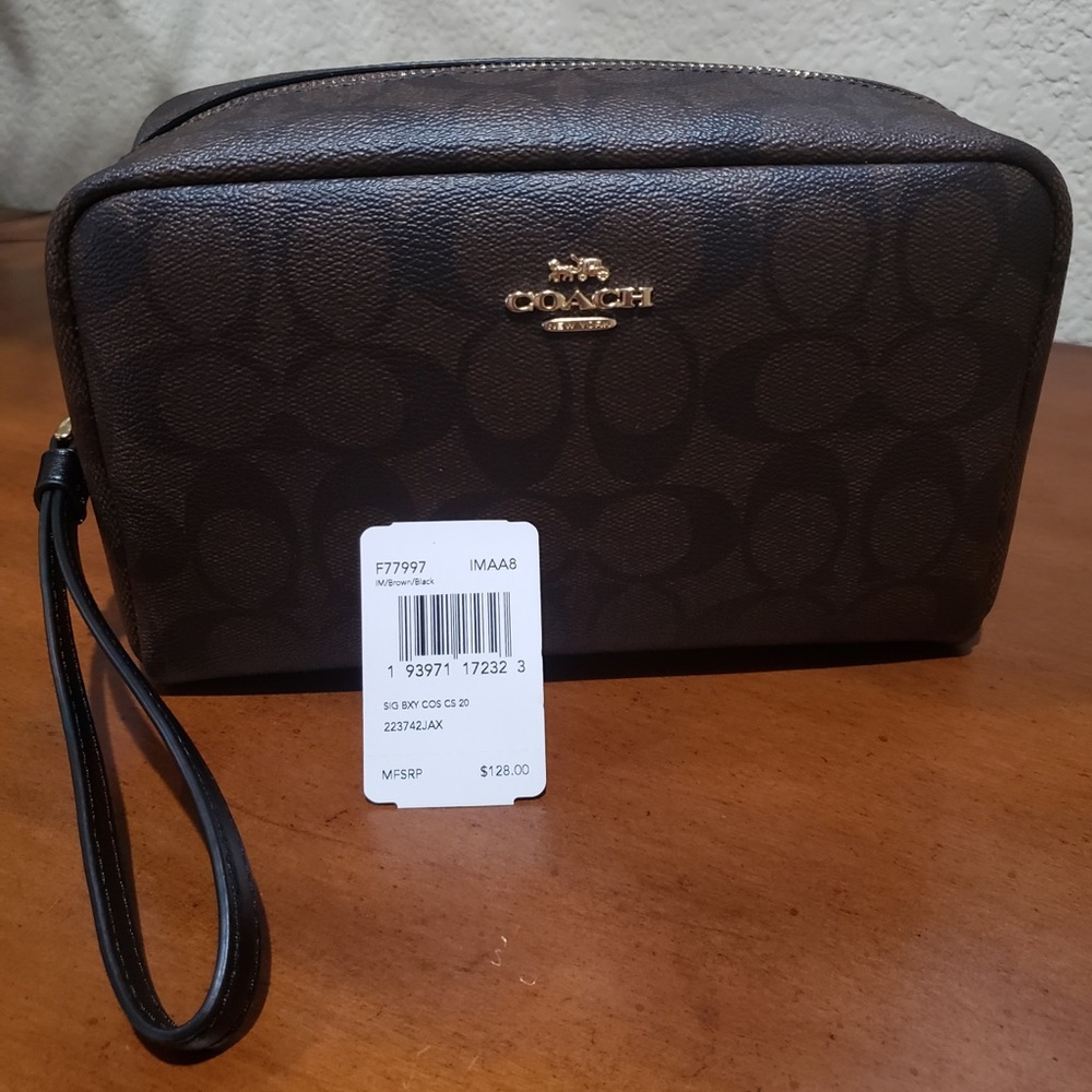 Coach Crossgrain Leather Cosmetic Bag